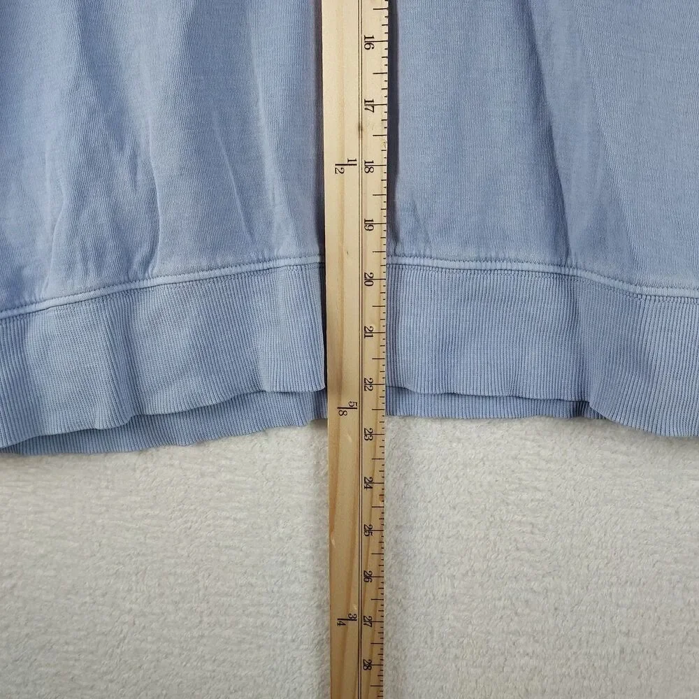 Athleta Womens Sundown Long-sleeved Blue Shirt Size Small